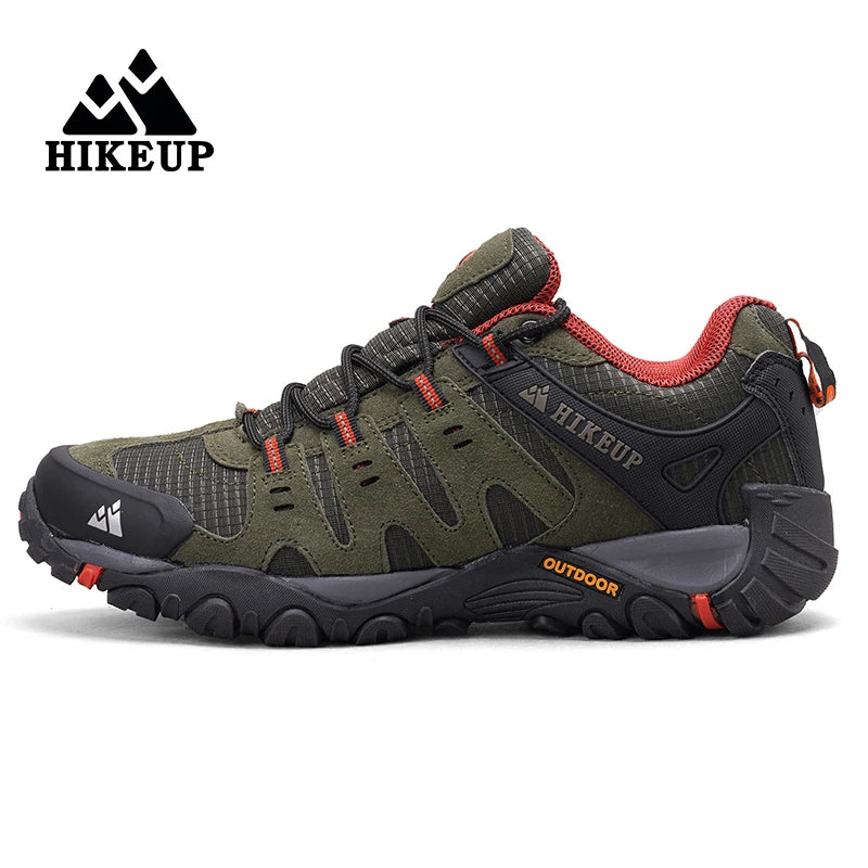 HIKEUP Men's Suede Leather Hiking Shoes – Outdoor Trekking